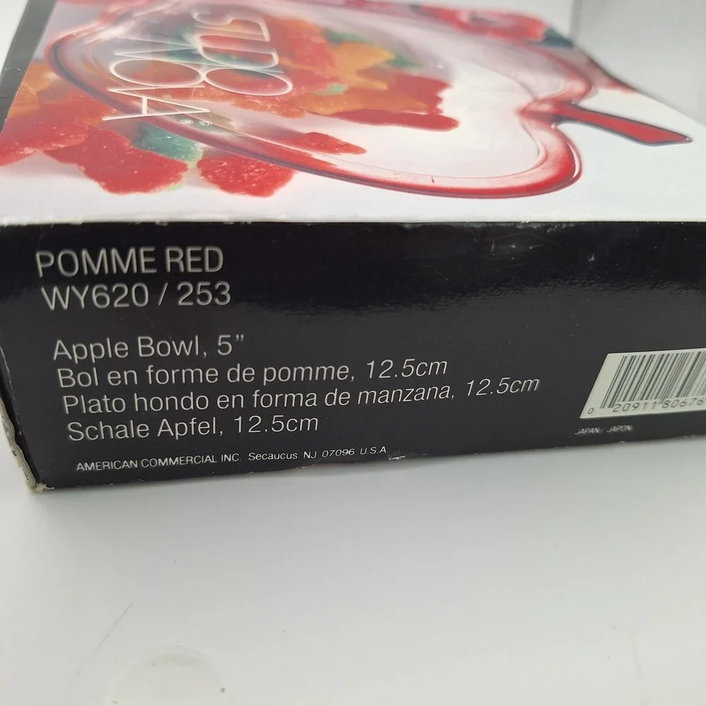 STUDIO‎ NOVA Pomme Red Apple Shaped Leaf Glass Bowl WY620/253 In Original Box